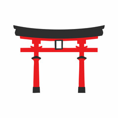 Vector illustration of a torii gate