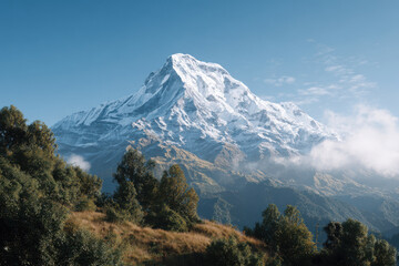 Fototapeta premium discover breathtaking majesty of top highest mountains in world where nature magnificence reigns supreme