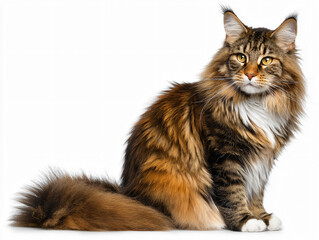 Obraz premium Fluffy Domestic Cat Adorable Purebred Feline Beautiful Pet Longhair Companion Playful Mischievous Soft Fur Grooming Essentials 