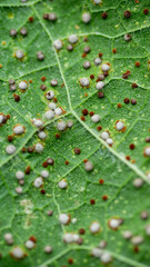 Close up of Hollyhock Rust on Leaves