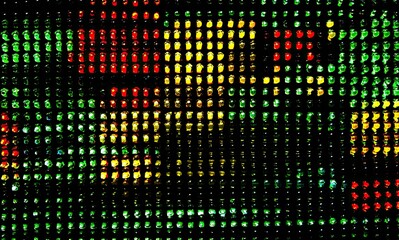 Abstract display of colorful LED dots