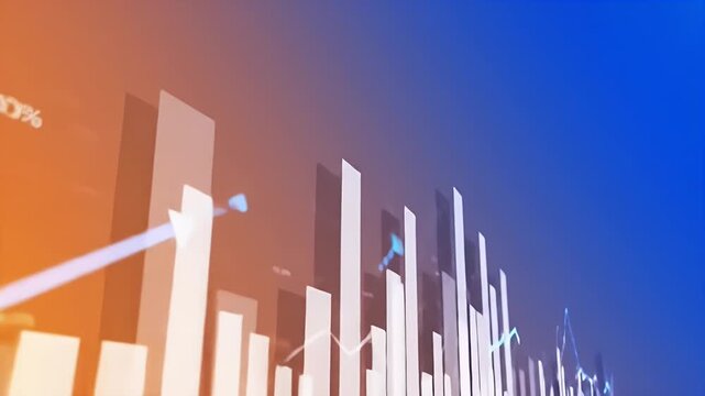 Graphic representation of data using bars and lines