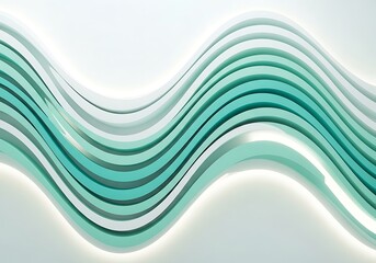 Abstract turquoise wave pattern with light accentuation for modern designs