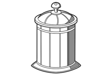 Elegant outdoor ashtray stand with decorative top