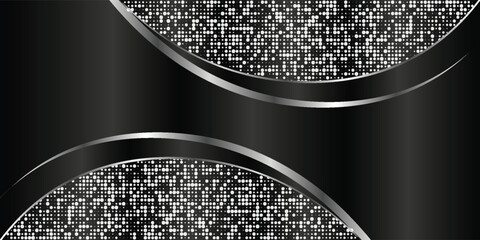 Black Premium abstract background with silver lines isolated on dark background. Premium Vector. Eps 10 © moh amiruddin