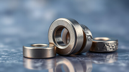 Rare earth magnets. visualization of neodymium magnets. Rare earth fossils