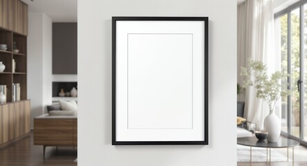 Modern Black Frame Wall Decor Blank Canvas for Your Art or Photos