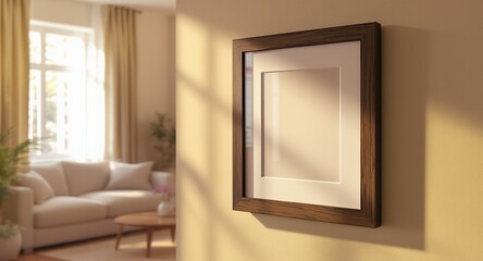 Modern Dark Wood Frame Mockup Elevate Your Home Decor