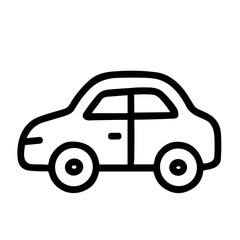 Simple Line Drawing Car Automobile Transportation Vehicle Motorcar Illustration
