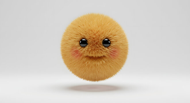 Fluffy 3D Vector Emoji A Cute Animal-Themed Digital Avatar