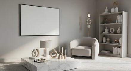 Modern Minimalist Living Room Design Neutral Decor Stylish Accessories
