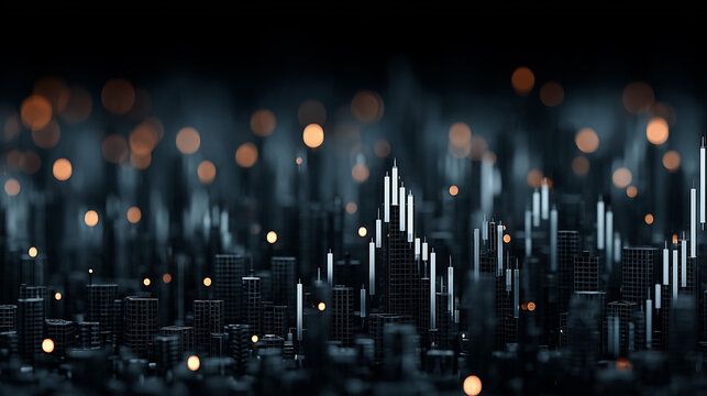 Futuristic Crypto Exchange IPO Visualization with Bullish Trends and Stylized NYSE Architecture