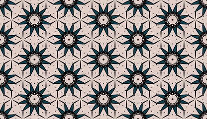 Seamless vintage floral pattern design with decorative flowers, illustration for textile, wallpaper, or backgrounds