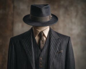 COSTUME TROIS PIÈCES RAYÉ ANNÉES 1920