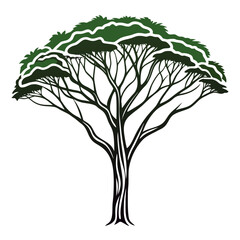 Fototapeta premium green tree silhouette