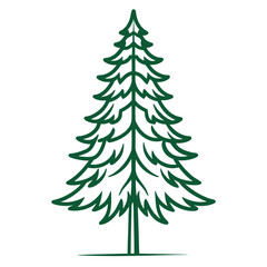Obraz premium christmas tree isolated on white