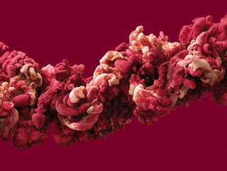 Abstract Art Background Color Design Digital Elegant Illustration Modern Motion Nature Pattern Pink Red Render Shape Smooth Textured Fluid Flow Smoke 