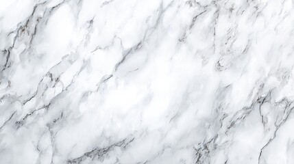 Close-up view of a white marble surface, exhibiting veining patterns in shades of gray and light gray. The texture is smooth, with subtle variations in tone and depth