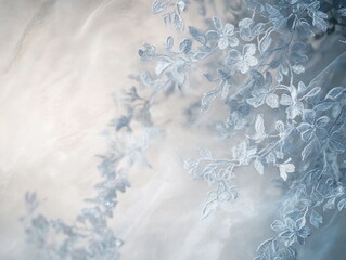 Elegant floral lace with intricate embroidery, perfect for wedding decor and design projects