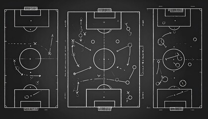 Soccer game tactical diagrams