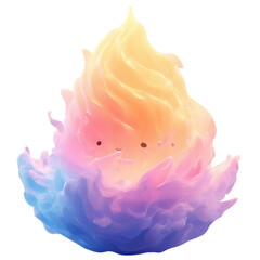 pink fire  with water drops