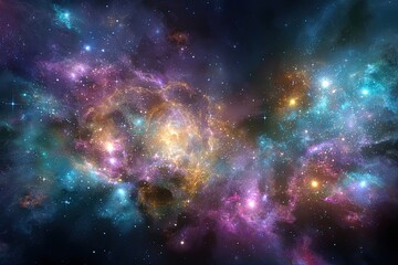 Fototapeta premium Vast nebulae and stars in space