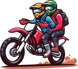Obraz premium style of dirt bike