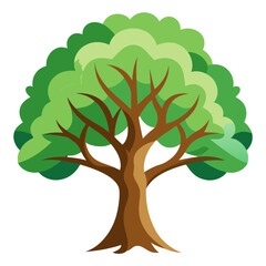 abstract tree with green leaves