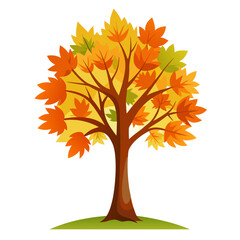 autumn tree vector illustration