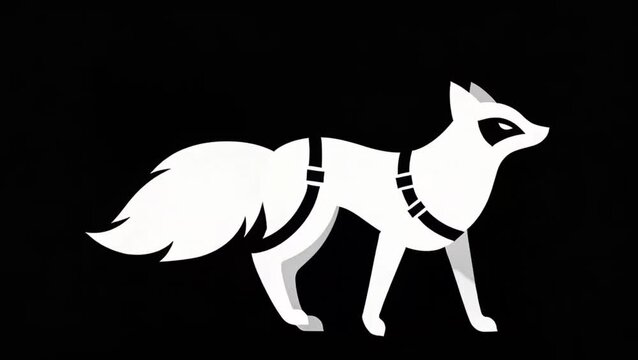 Zorro  estilo vector monocolor