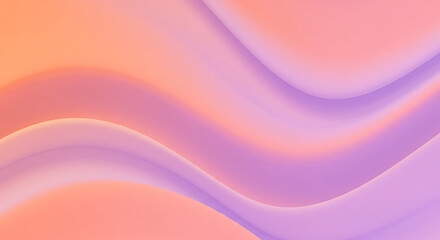 Peach and Light Purple 3D Abstract Curves for Modern Digital Wallpapers