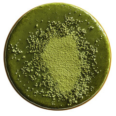 Matcha Delight: Green Tea Cake With Matcha Powder. Sweet Dessert With Earthy Flavor On White.