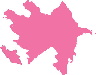 azerbaijan map vector design isolated on background.