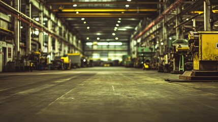 Obraz premium Industrial Factory Interior: Machinery, Metal, and Manufacturing
