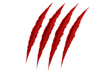 Crimson claw ripping translucent surface, conveying raw primal threat and visceral violence