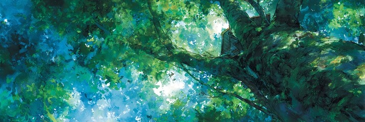 PERSPECTIVA ASCENDENTE DA COPA DE ÁRVORE