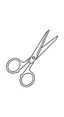 Fototapeta premium Vector drawing of scissors, minimalist style