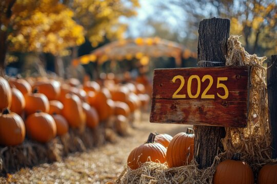 Pumpkins at the pumpkin patch getting ready for halloween 2025