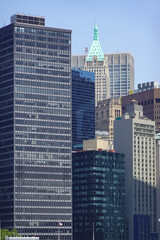 Fototapeta premium Vertical Slice Of Financial District Skyscrapers