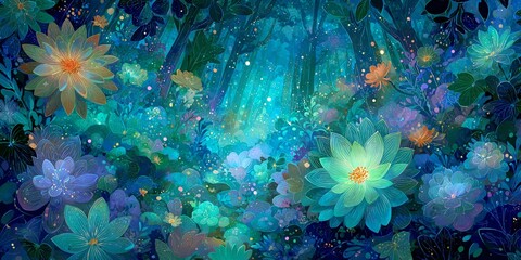 DOSSEL ENCANTADO: FLORES VIBRANTES E LUZ MÍSTICA