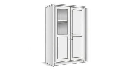 Wardrobe Vector Icon &ndash; Minimal Closet Storage Illustration