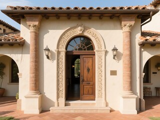 Naklejka premium Beautiful Tuscan-style entry