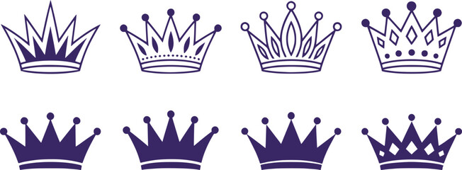 Collection of Royal Crowns Embellished with Balls, Jewels and Unique Designs for a Regal and Sophisticated Aesthetic