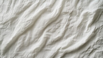Obraz premium Textured White Linen Fabric: A Study in Drape and Light