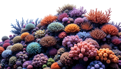 Vibrant coral reef garden offers a stunning underwater paradise, perfect for ocean conservation awareness campaign