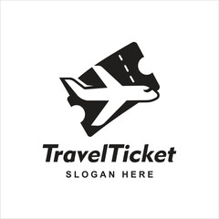 Travel ticket logo design for travel agent company, flight ticket