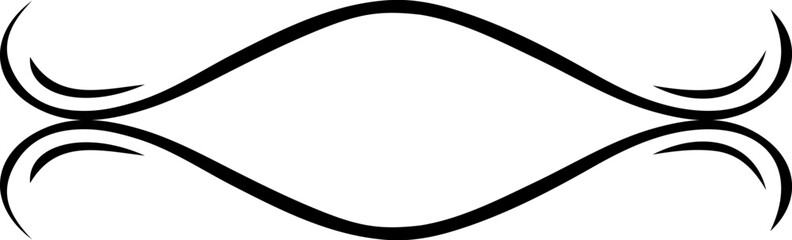 Line flourish clip art design on plain white transparent isolated background for card, shirt, hoodie, sweatshirt, apparel, tag, mug, icon, poster or badge