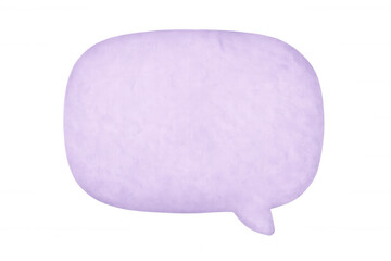 Purple speech bubble floating on a transparent background, perfect for adding text or comments