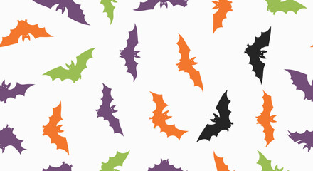 Obraz premium Spooky fun a playful halloween bats seamless pattern, festive backdrop design