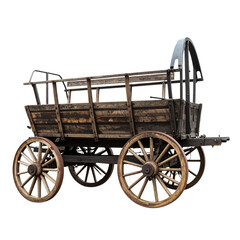 Fototapeta premium mine cart side view isolated on white background PNG,AI GENERATED